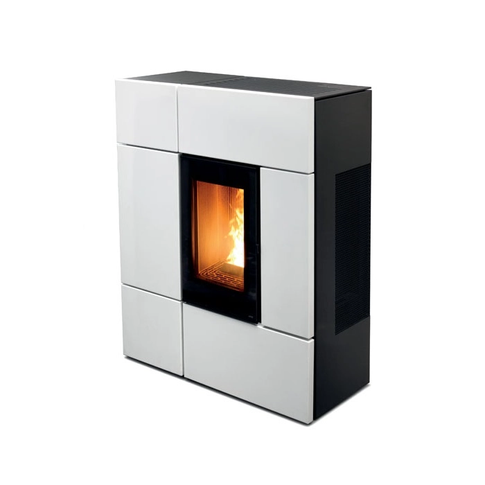 Piec na pellet MCZ Stream Comfort Air biały – widok z przodu